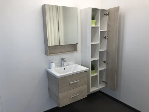 Зеркальный шкаф Comforty Парма 60 00004143488 Дуб дымчатый МДФ / ЛДСП, стекло