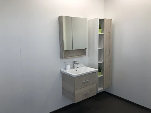 Зеркальный шкаф Comforty Парма 60 00004143488 Дуб дымчатый МДФ / ЛДСП, стекло
