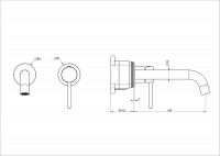 Смеситель для раковины Wonzon &amp; Woghand Stick WW-88869017-CR цвет Хром