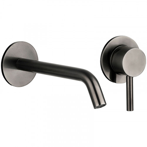 Смеситель для раковины AQUAme Siena AQM6215GM Оружейный металл латунь встраиваемый