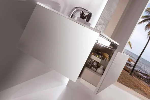 Тумба с раковиной SanVit Кубэ-1 80 kkube1080 в цвете Ral подвесная Розовый глянец МДФ / ЛДСП