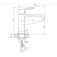 Смеситель для раковины Haiba HB10575-7 цвет Черный матовый
