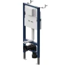 Комплект унитаза с инсталляцией AM.PM Sense FlashClean IS90238.741701 с сиденьем Микролифт и Черной матовой клавишей смыва фарфор подвесной