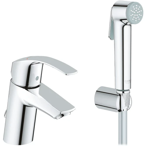 Смеситель для раковины Grohe Eurosmart 23124002 с гигиеническим душем Хром латунь