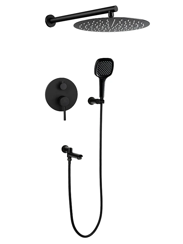 Душевая система FILARETE Roun FL1026BL цвет Черный матовый