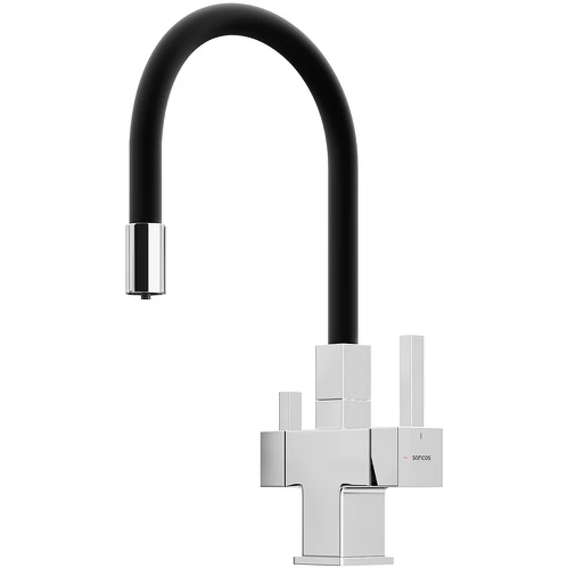 Смеситель для кухни Sancos Arno SC4005CH Хром Черный латунь