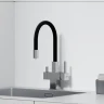Смеситель для кухни Sancos Arno SC4005CH Хром Черный латунь