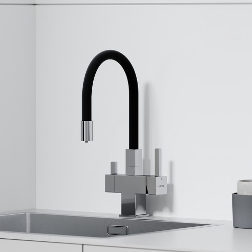 Смеситель для кухни Sancos Arno SC4005CH Хром Черный латунь