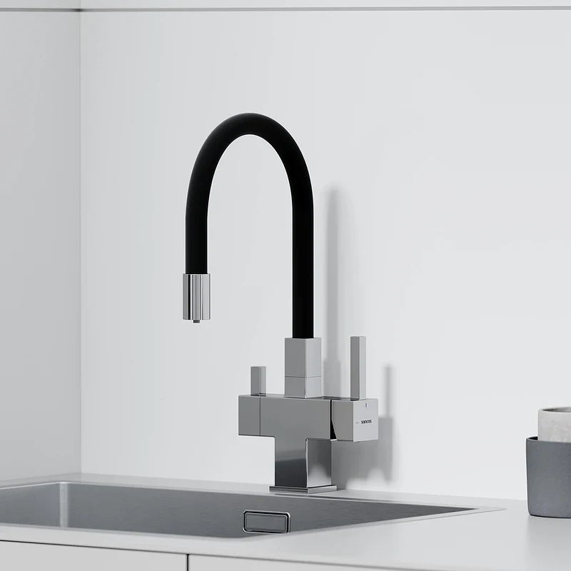 Смеситель для кухни Sancos Arno SC4005CH Хром Черный латунь