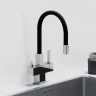 Смеситель для кухни Sancos Arno SC4005CH Хром Черный латунь