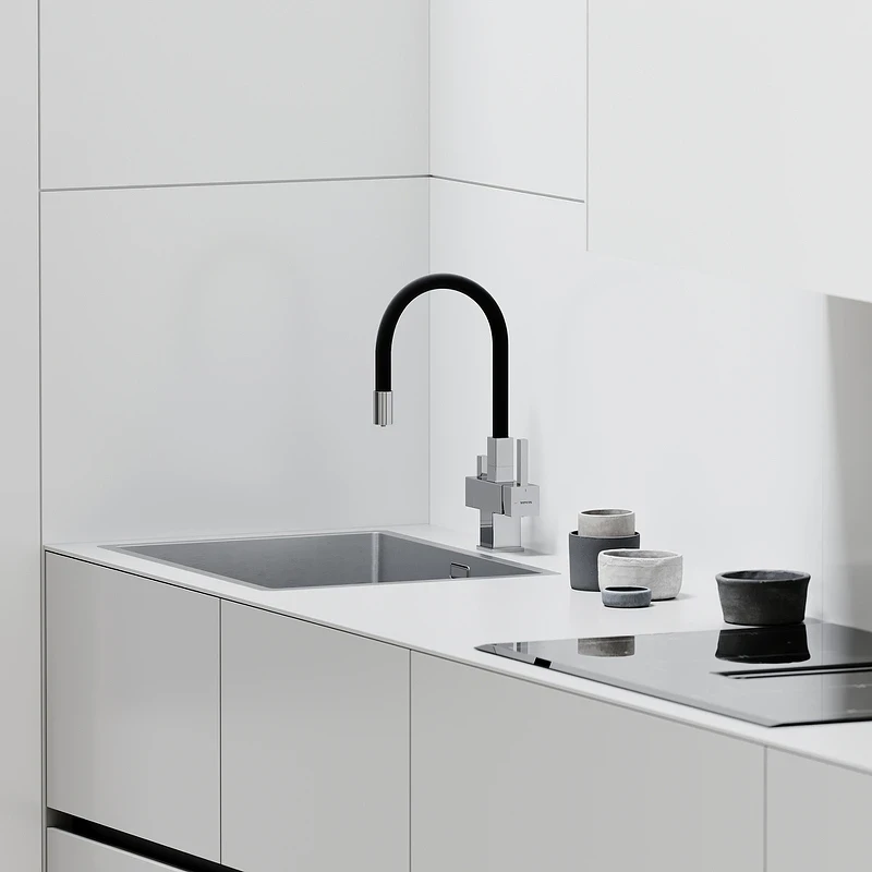 Смеситель для кухни Sancos Arno SC4005CH Хром Черный латунь