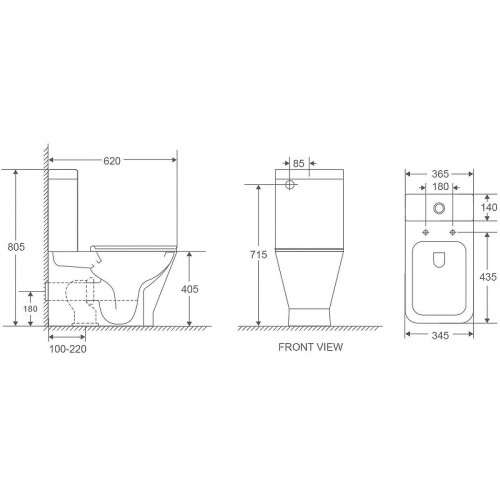 Унитаз компакт WeltWasser Rotbach 011 GL-WT 10000012211 Белый глянец с бачком и сиденьем Микролифт