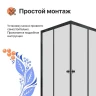 Душевой уголок DIWO Анапа 90х90 Щ0000055508 профиль Черный матовый стекло прозрачное
