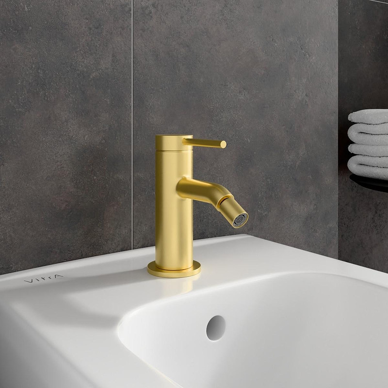 Смеситель для биде Vitra Minimax Round A4353625EXP цвет Брашированное золото