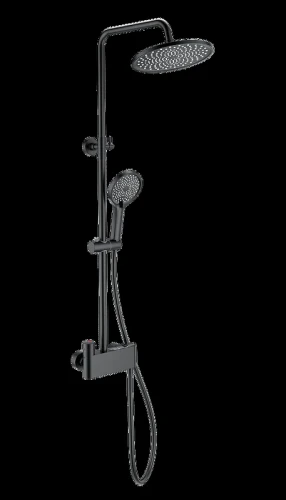 Душевая система Wonzon & Woghand Muse WW-B3110-MB с термостатом цвет Черный матовый