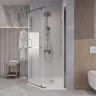 Душевой уголок Grossman Pragma 90х90 302.K33.03.9090.10.00 профиль Хром стекло прозрачное