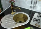 Кухонная мойка ZorG Glass GL-7851-OV-WHITE-BRONZE Белый / Бронза нержавеющая сталь встраиваемый