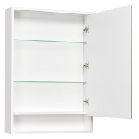 Зеркальный шкаф Aquaton Капри 60 1A230302KP010 с подсветкой Белый глянцевый МДФ / ЛДСП, стекло