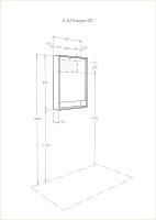Зеркальный шкаф Aquaton Капри 60 1A230302KP010 с подсветкой Белый глянцевый МДФ / ЛДСП, стекло