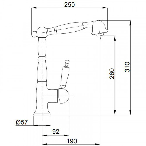 Смеситель для кухни Migliore Oxford 18276 Золото латунь