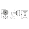 Двойной крючок Rose RG14Q RG1421Q цвет Бронза
