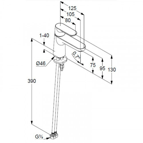 Смеситель для раковины Kludi Louva 242720575 Хром латунь