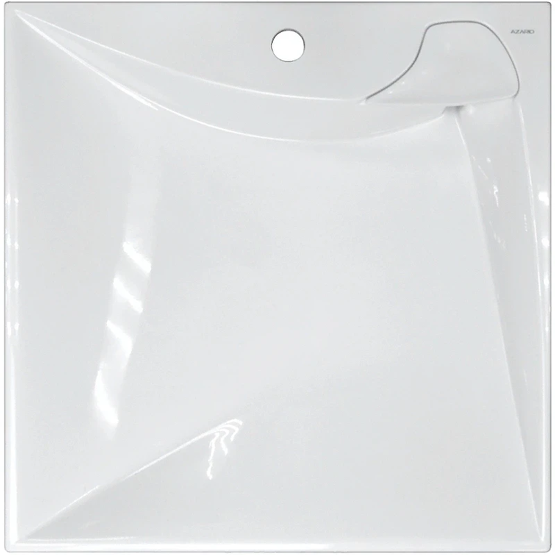 Раковина Azario Gratsiy 60 CS00078505 на стиральную машину Белая искусственный камень (литьевой мрамор) подвесная, на стиральную машину