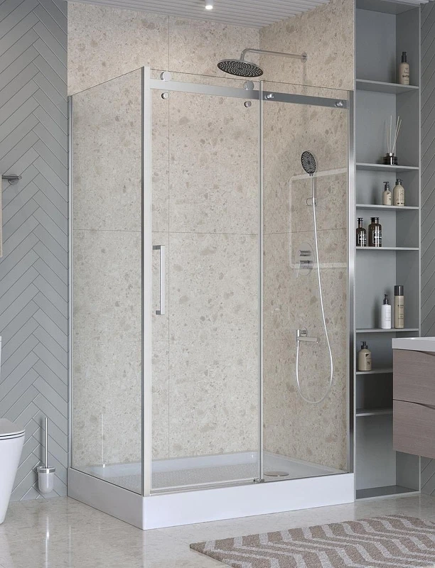 Душевой уголок BelBagno Marino 2 130x90 MARINO-2-AH-1-130/90-C-Cr профиль Хром стекло прозрачное