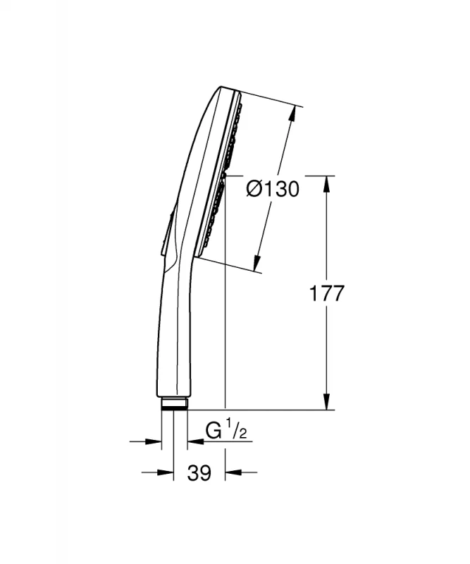 Ручной душ Grohe Rainshower SmartActive 130 26574000 Хром пластик