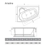 Акриловая ванна Relisan Ariadna 135x95 L Гл000001460 без гидромассажа