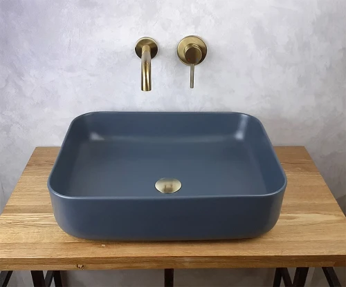 Раковина-чаша Bronze de Luxe Scandi 50 6127-DGM Серая матовая фаянс накладная