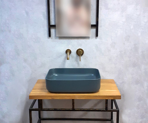 Раковина-чаша Bronze de Luxe Scandi 50 6127-DGM Серая матовая фаянс накладная