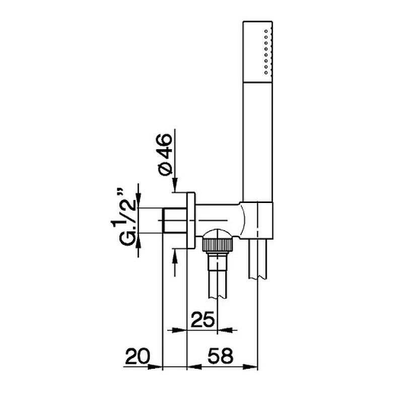 Душевой гарнитур Cisal Shower DS01881340 Черный матовый