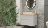 Тумба под раковину Jorno Wood 100 wood.01.100/P/W подвесная Белая МДФ / ЛДСП