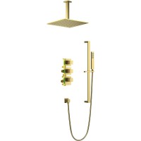 Душевая система Timo Selene SX-2229/17SM с термостатом Золото матовое латунь встраиваемый