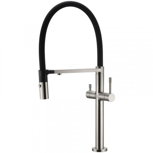 Смеситель для кухни Boheme Uno 115-NB Никель латунь