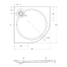 Душевой поддон из искусственного камня Cezares Tray S 90x90 TRAY-S-R-90-550-56-W Белый