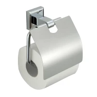 Держатель туалетной бумаги Savol S-009551 с крышкой цвет Хром