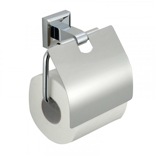 Держатель туалетной бумаги Savol S-009551 с крышкой цвет Хром