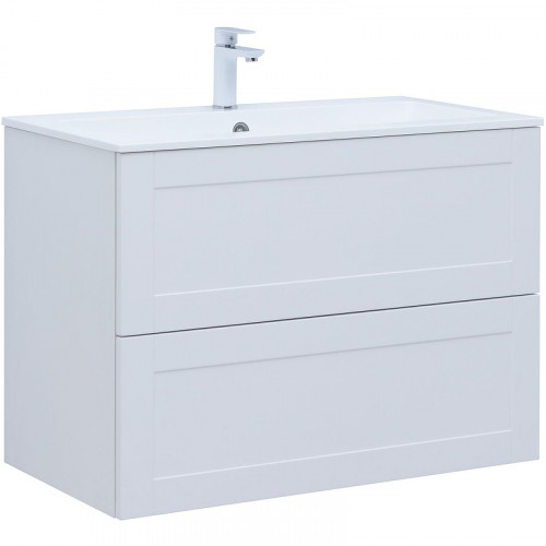 Тумба под раковину Aquanet Терра 90 313235 подвесная Белая матовая МДФ / ЛДСП