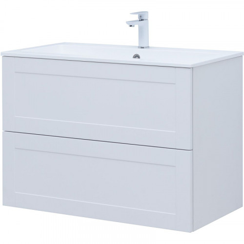 Тумба под раковину Aquanet Терра 90 313235 подвесная Белая матовая МДФ / ЛДСП