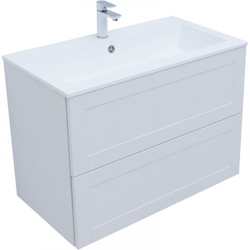 Тумба под раковину Aquanet Терра 90 313235 подвесная Белая матовая МДФ / ЛДСП