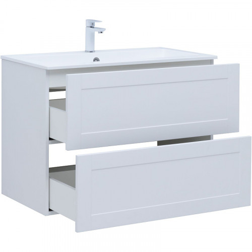 Тумба под раковину Aquanet Терра 90 313235 подвесная Белая матовая МДФ / ЛДСП