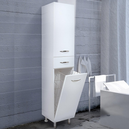 Шкаф пенал Onika Модерн 32 403211 с бельевой корзиной цвет Белый