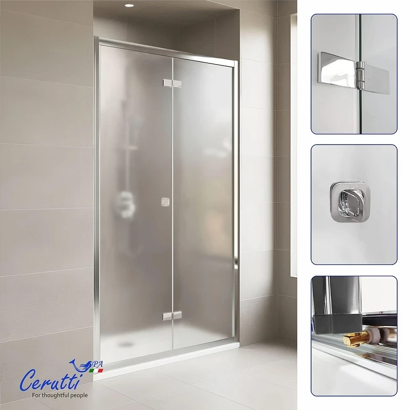 Душевая дверь Ceruttispa Белла (Bella) 100 BELLA D101F 11990 профиль Хром стекло матовое