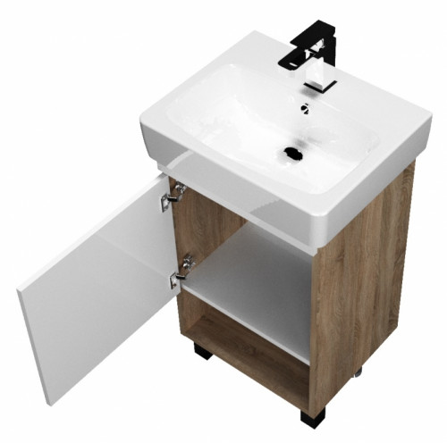 Тумба под раковину 1MarKa Tera 60 У76065 Дуб Сонома МДФ / ЛДСП