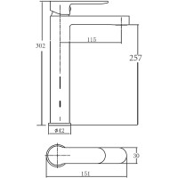 Смеситель для раковины Aquanet Passion AF300-11С 216758 Хром латунь