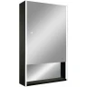 Зеркальный шкаф Reflexion Box 600х800 RF2421BL с подсветкой Черный матовый