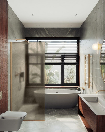 Душевая перегородка Maybah Glass MGD-692-2у 890х1950 в узком профиле Бронза стекло бронзовое матовое