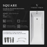 Чугунная ванна Vinsent Veron Square 140x70 VSQ1407045H/VH0012NI цвет Белый с квадратными ручками никель